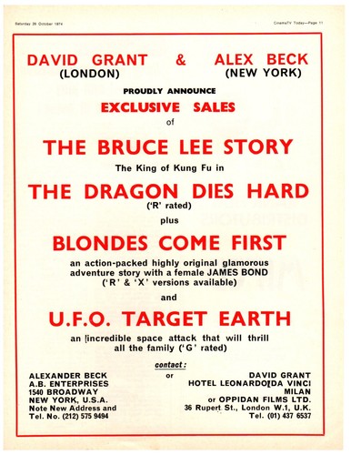 Magazine advert bruce lee - magazine,