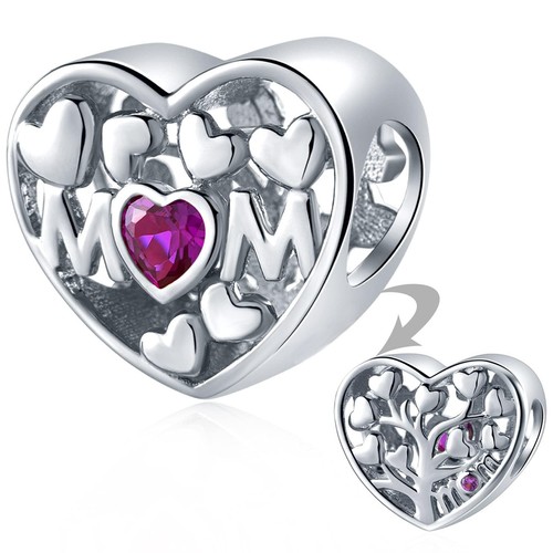 Charm cuore mamma albero - mamma,,