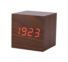 Cube Wooden Clock - Orologio