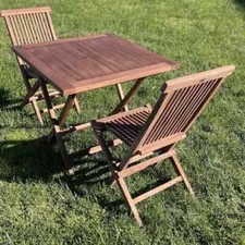 Set tavolo quadrato in teak da