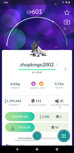 Shiny salandit famale 20k - shiny, --20k