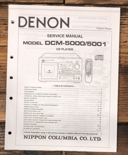 Denon dcm 5000 - dcm-5000, dcm-5001