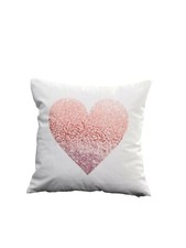 Fodera cuscino copricuscino decorativo con stampa a cuore 