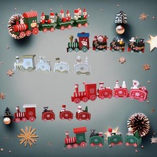Natale Trenino Decorazione Addobbi Presepe Vari Modelli e Colori Legno Plastica