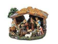 PRESEPE Gruppo Natività Con Capanna Natale Decoro Idea Regalo 11 Personaggi