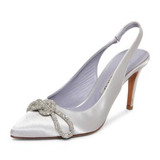 L1230 DECOLLETE SLINGBACK DONNA ALBANO WOMAN SATIN SHOES