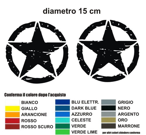 Kit adesivo stella militare - adesivo,