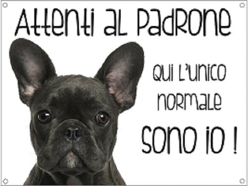 Targa cartello cane bulldog - cane,