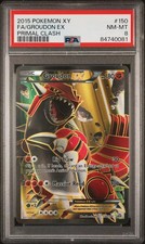 Groudon EX 150/160 eng XY Primal Clash Full Art Holo Pokemon TCG PSA 8