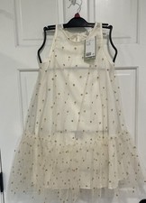 H&M Vestito Bambina Crema Oro
