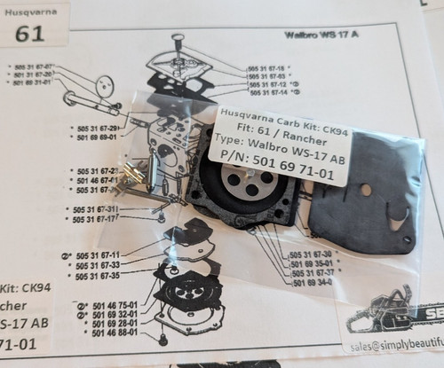 Kit riparazione carburatore