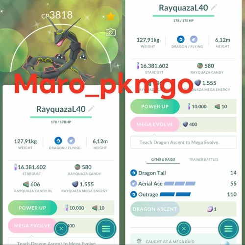 Pokemon shiny rayquaza - shiny, lv40