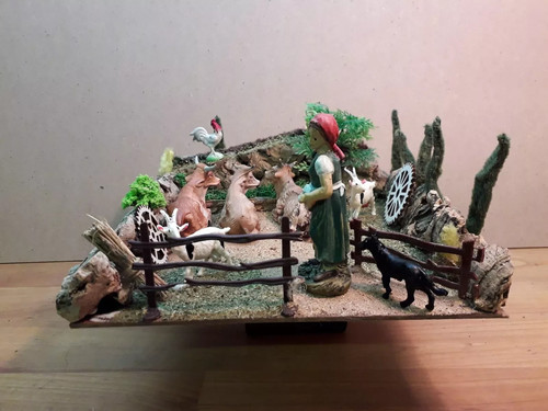 Presepe diorama cortile - presepe,