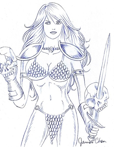Red sonja originale - red, art