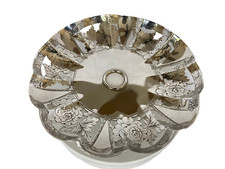 Sheffield Argento Piatto Caramelle Rose Traforato Fatto a Mano Dixon & Sons Pedastallo .925