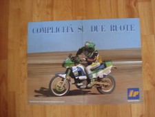 POSTER ANNO 1992 - IP e MOTO KAWASAKI KLE 500 PARIS - LE CAP '91