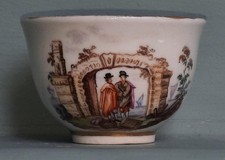 Teiera porcellana Vienna XVIII secolo con fine bollino policromo raccoglitore 2