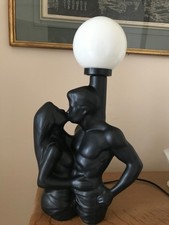 RARA lampada da tavolo vintage anni 80 bellissima giovane coppia/amanti