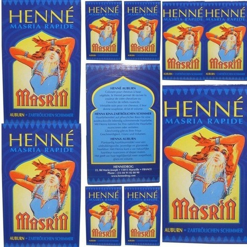 Lot x10 henné auburn poudre - lot,