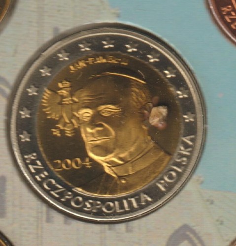 Moneta prova euro polonia - moneta, euro-polonia