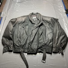 Giacca Pelle Cuir Vintage Uomo