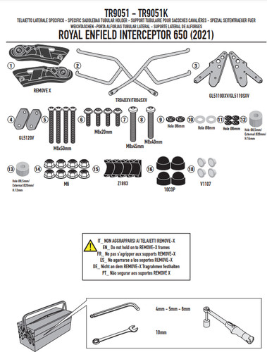 Givi telaietto remove per - telaietto, remove-x