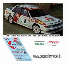 DECALS 1:43 MITSUBISHI GALANT VR4 KELLER RALLY LANA 1990