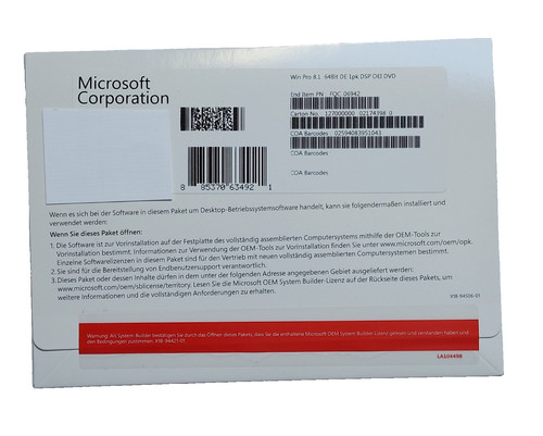 Microsoft windows pro 64 - 8.1, /