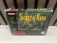 Secret Of Mana Super Nintendo SNES PAL UK Boxato con Manuale e Mappa gioco testato