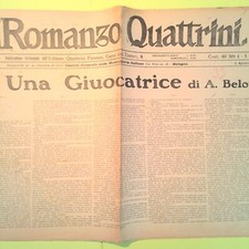 UNA GIUOCATRICE BELOT IL ROMANZO QUATTRINI AGOSTO 1921 N 489