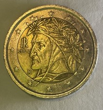 Moneta Da 2 Euro Italia Dante Alighieri 2002
