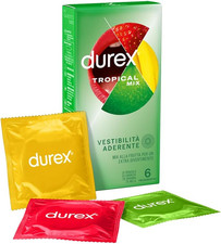 Tropical Preservativi Aromatizzati Alla Frutta (Banana, Mela, Fragola E Arancia)