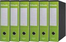 RACCOGLITORI AD ANELLI PER UFFICIO DORSO 8 CM ESSELTE G75 VERDE CHIARO CONF. 6PZ