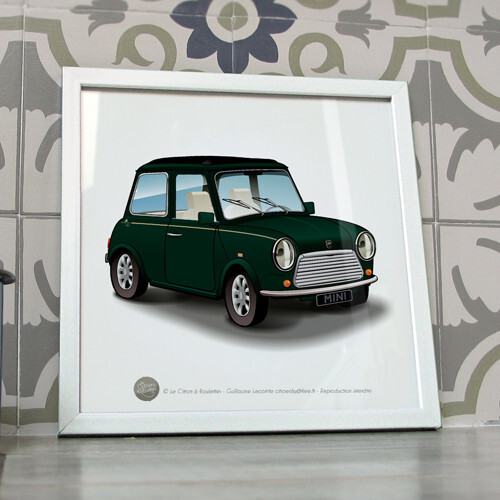 Poster austin mini british - austin,