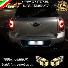 COPPIA LUCI TARGA 5 LED MINI COUNTRYMAN R60 T10 W5W CANBUS 100% NO ERROR