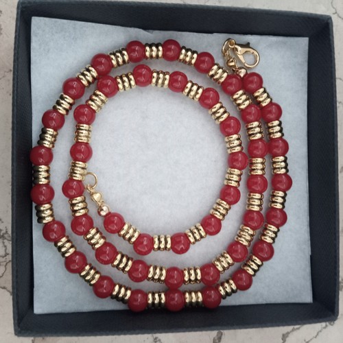 Collana giada rossa - collana, e