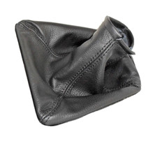 cuffia leva cambio manuale in  vera pelle nera per Jaguar X Type