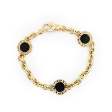 Bracciale Bulgari Bulgari in oro giallo 18 kt con onice nera