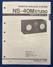 Manuale di servizio monitor studio originale Yamaha NS-40M