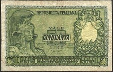 Italia - Banconota Di 50 Lire