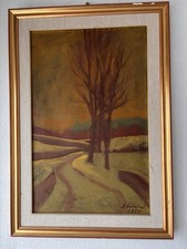 Innocente Salvini Dipinto Olio Su Tela  1956