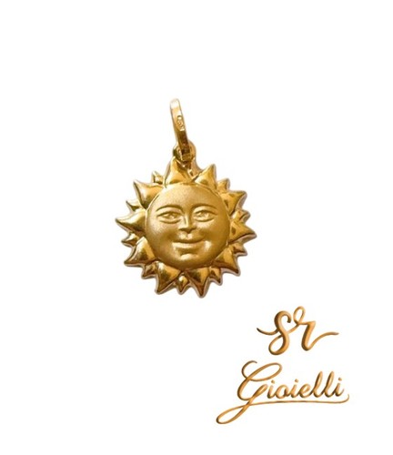 Ciondolo sole portafortuna oro - sole,