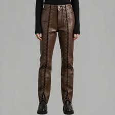 Guneine Pantaloni in Pelle