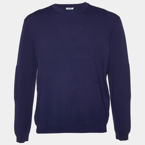Maglione girocollo kenzo blu - maglione,
