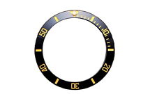 Inserto nero indici oro compatibile ghiera Rolex Submariner 16613 16618 16808-81