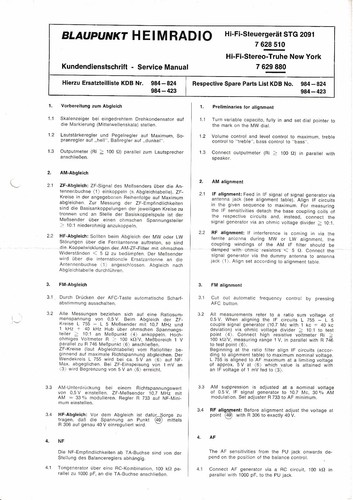 Servizio manual per blaupunkt - servizio,