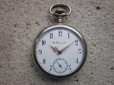 OROLOGIO DA TASCA CHRONOMETRE QUADRANTE PORCELLANA PERFETTO CIPOLLA TASCHINO