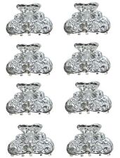 JCGY Set di 8 Mini Artigli per Capelli Cristalli Scintillanti Artiglio per Capelli da Sposa 6-1-8