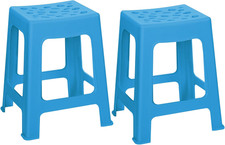 Confezione 2 Sgabelli Plastica