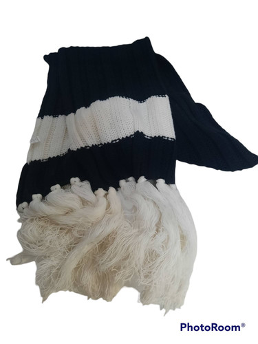 Sciarpa bicolore nero bianco - sciarpa,